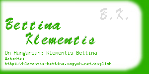 bettina klementis business card